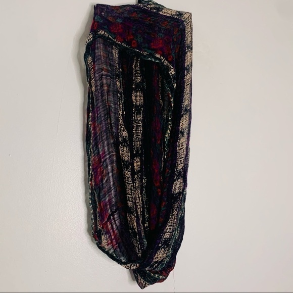 ECOTE Multicolor bohemian weave infinity scarf o/s adult accessory - Picture 3 of 7